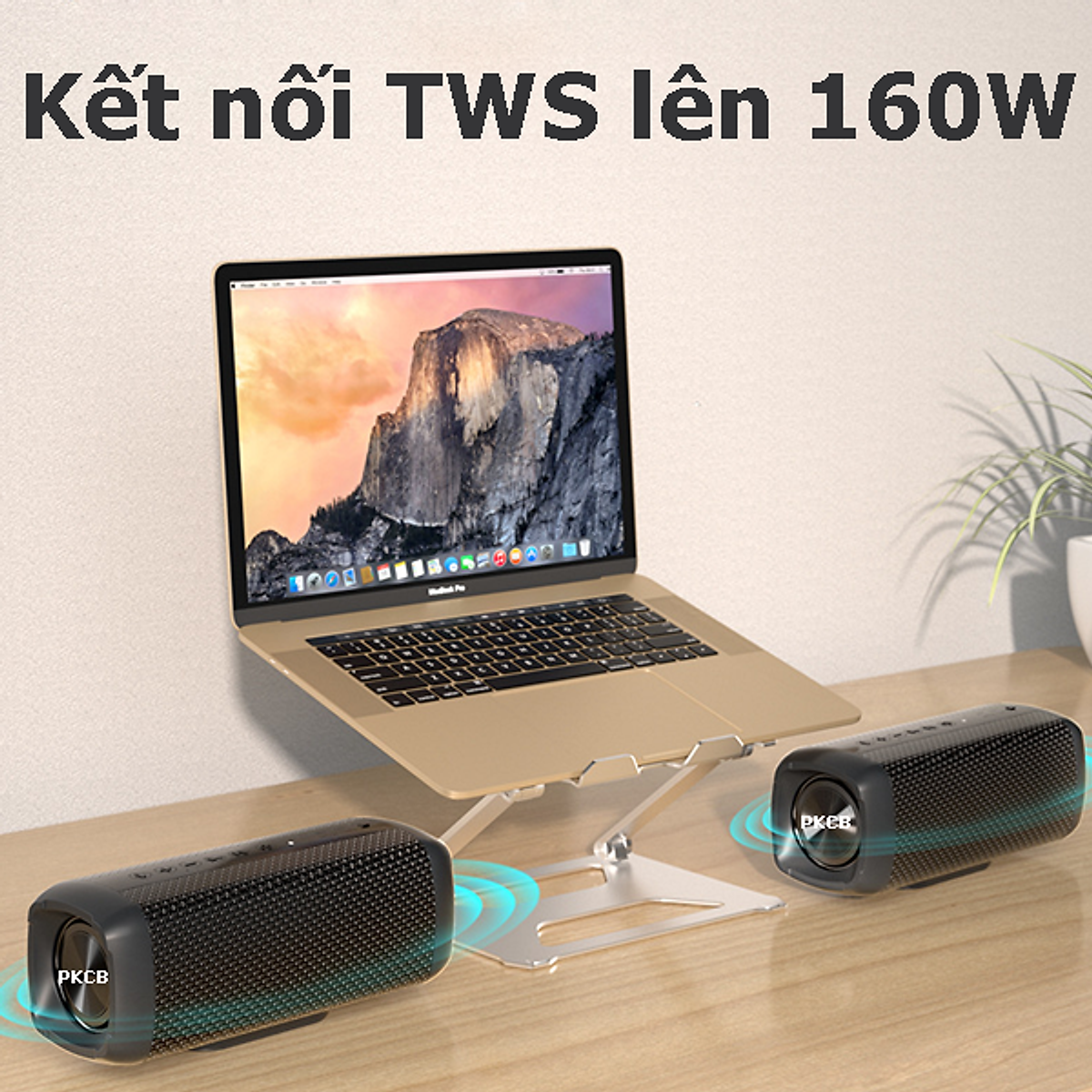 Loa Nghe Nhạc Bluetooth Công Suất 80W Dung Lượng Pin 6600mAh Kết nối Bluetooth, USB, Thẻ nhớ, Line in 3.5mm, Chíp DSP khuyếch đại âm thanh cao cấp, Kết nối đôi lên 160W Sạc nhanh Type C - Hàng Chính Hãng PKCB