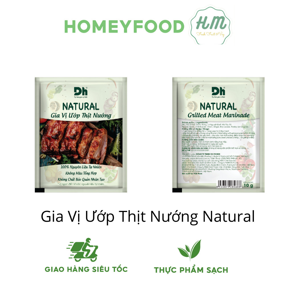 Gia Vị Ướp Thịt Nướng Natural DH FOODS-10gr