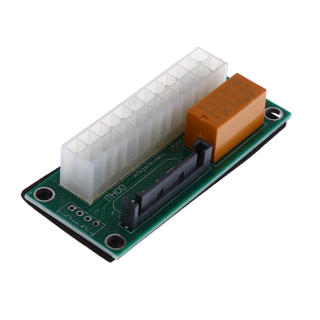 2x24Pin SATA Dual PSU Power Supply Sync Starter Extender Card for Miner Mining