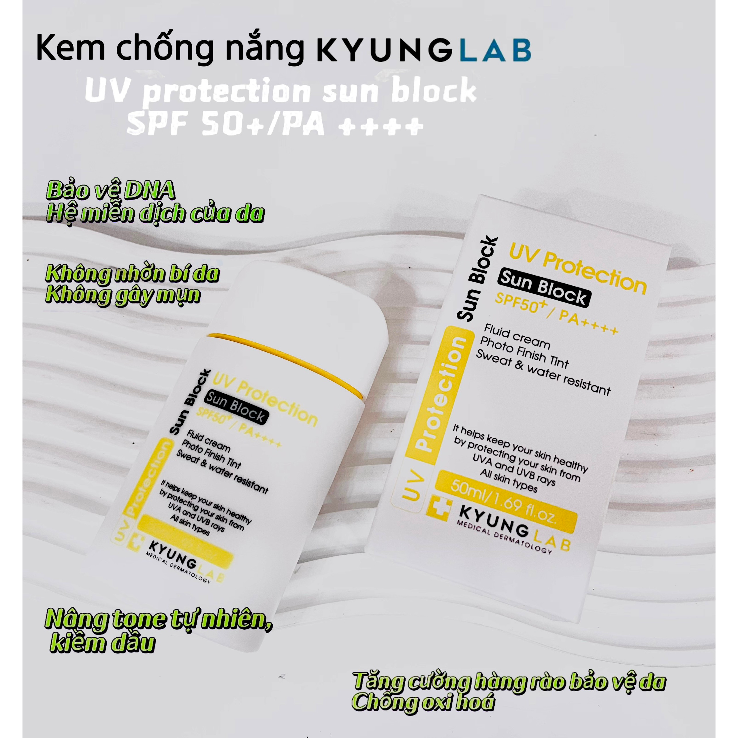 Kem chống nắng KYUNGLAB UV PROTECTION SUN BLOCK SPF50+ PA++++ 50ml