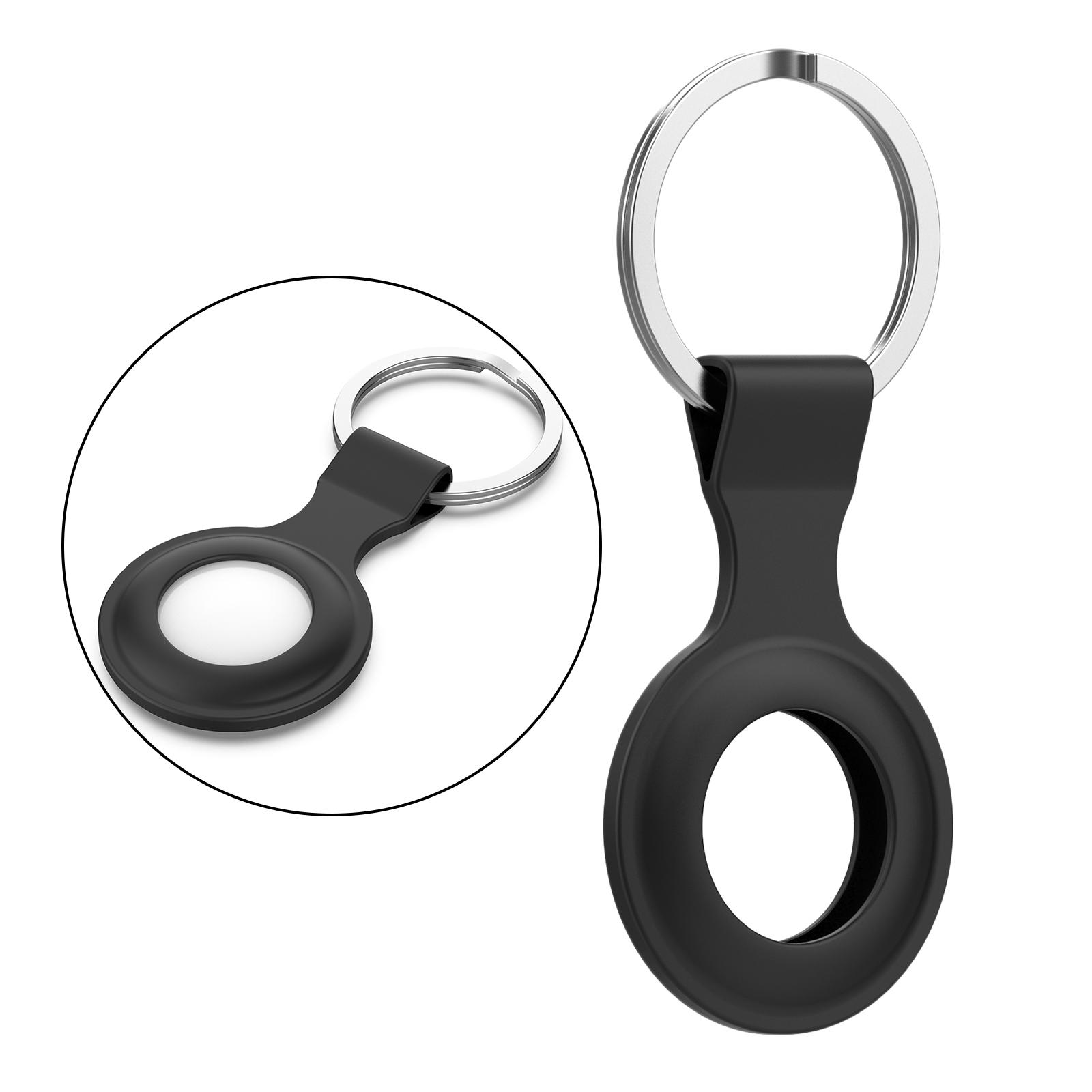 Soft Silicone Protective Sleeve Cover for Airtags Tracker, with Keychain Ring Anti-Scratch Lightweight Sweat-proof, Scratch-resistant