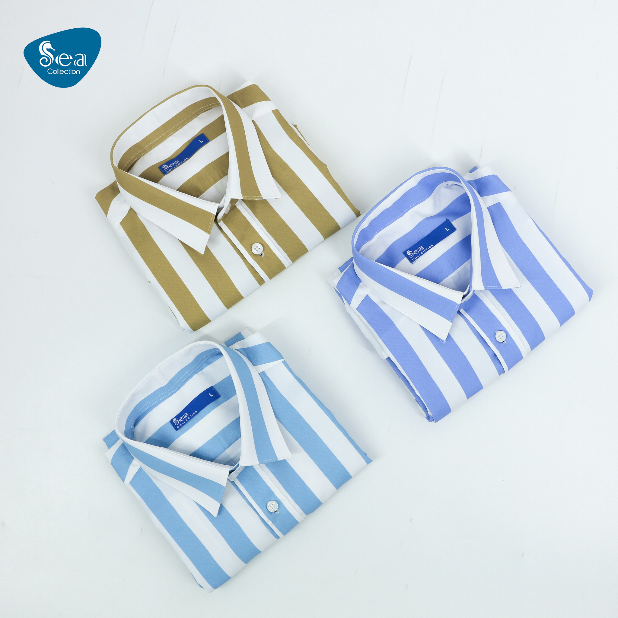 Áo Sơ mi Nam Tay Ngắn Sọc Sea Collection 13603