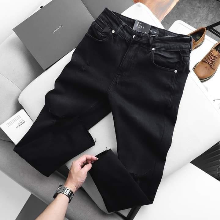 QUẦN JEAN DAI ĐEN RÁCH TRE TRUNG BIGSIZE NAM CAO CẤP SIZE ĐẾN 130KG