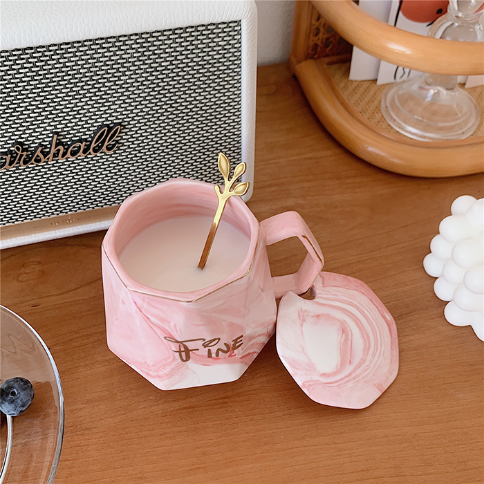 Bộ tách trà cà phê kim cương vân đá