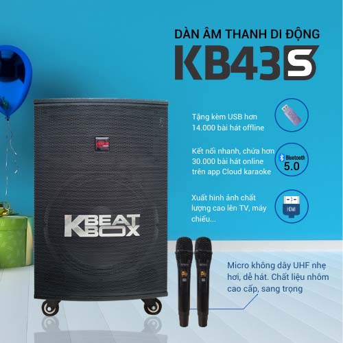 LOA KÉO DI ĐỘNG KB43S NEW - CHÍNH HÃNG