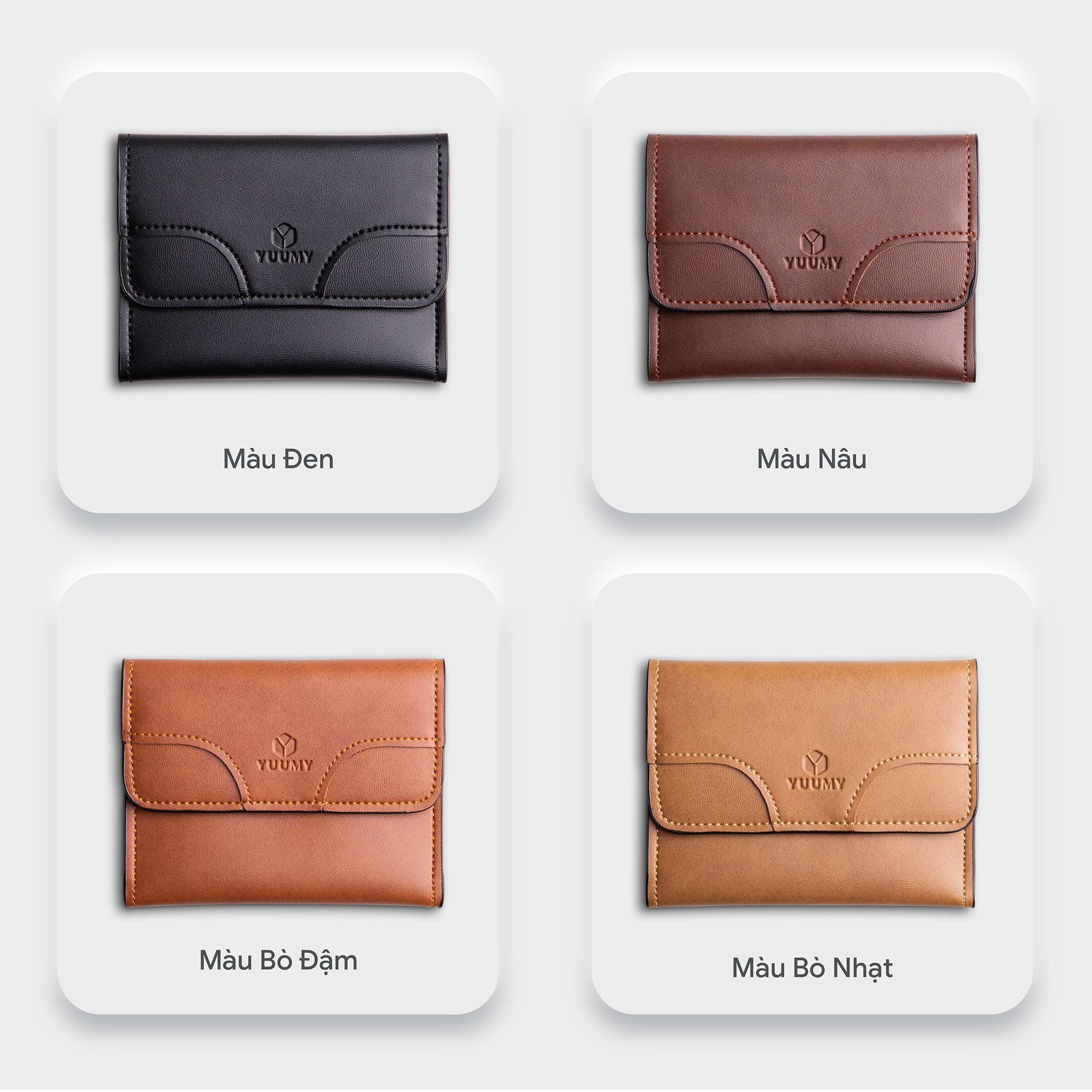 Ví Yuumy ( Thời trang nữ kiểu cầm tay dáng ngắn - Ví da Mellow YV40 )