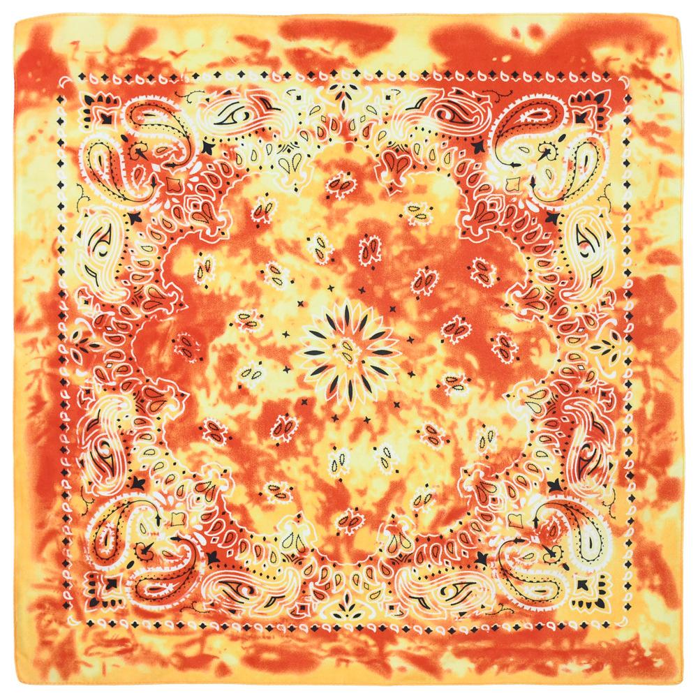 Khăn BANDANA Loang Họa Tiết Màu Sắc -Bandana Mẫu Mới Nhất - BDN41 Nâu vàng