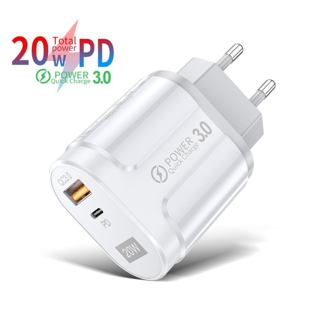 XIAOMI Bộ Sạc Nhanh Pd 20w Usb3.0 Eu Us 3a Cho Iphone 12 Samsung