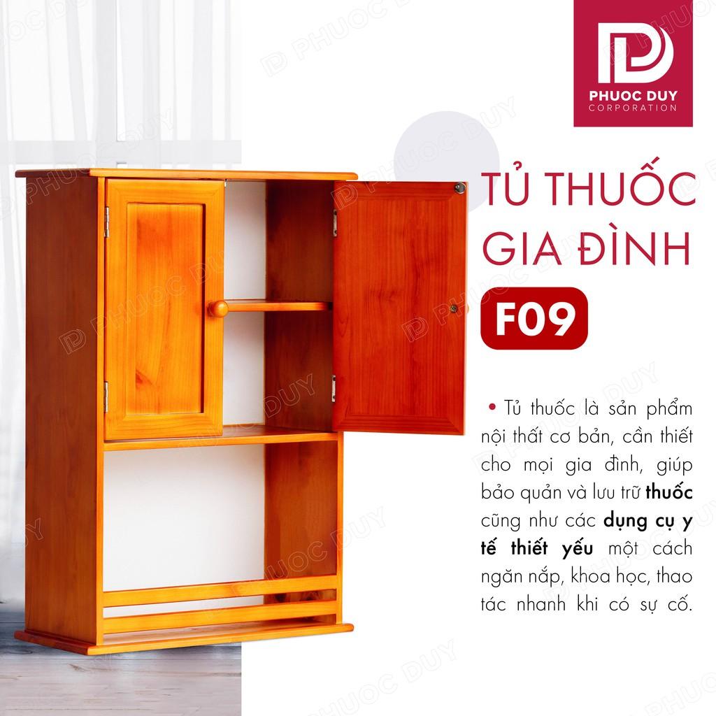 Tủ thuốc - Tủ y tế gia đình gỗ tự nhiên F09 