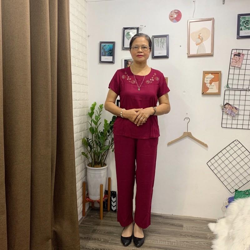Thời Trang Trung Niên / Bộ Lanh Việt Thắng Cho Mẹ Big Size