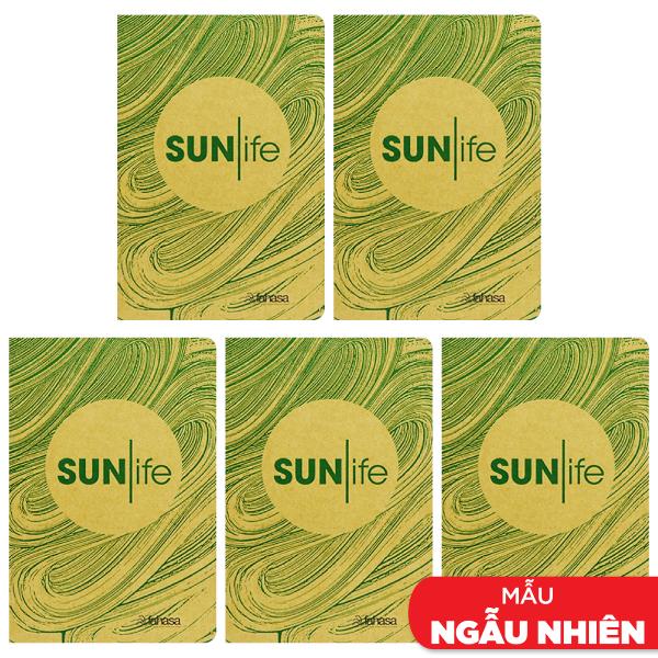 Combo 5 Tập Sinh Viên 4 Ly Ngang 200 Trang ĐL 60g/m2 - FAHASA - Bìa Kraft SunLife