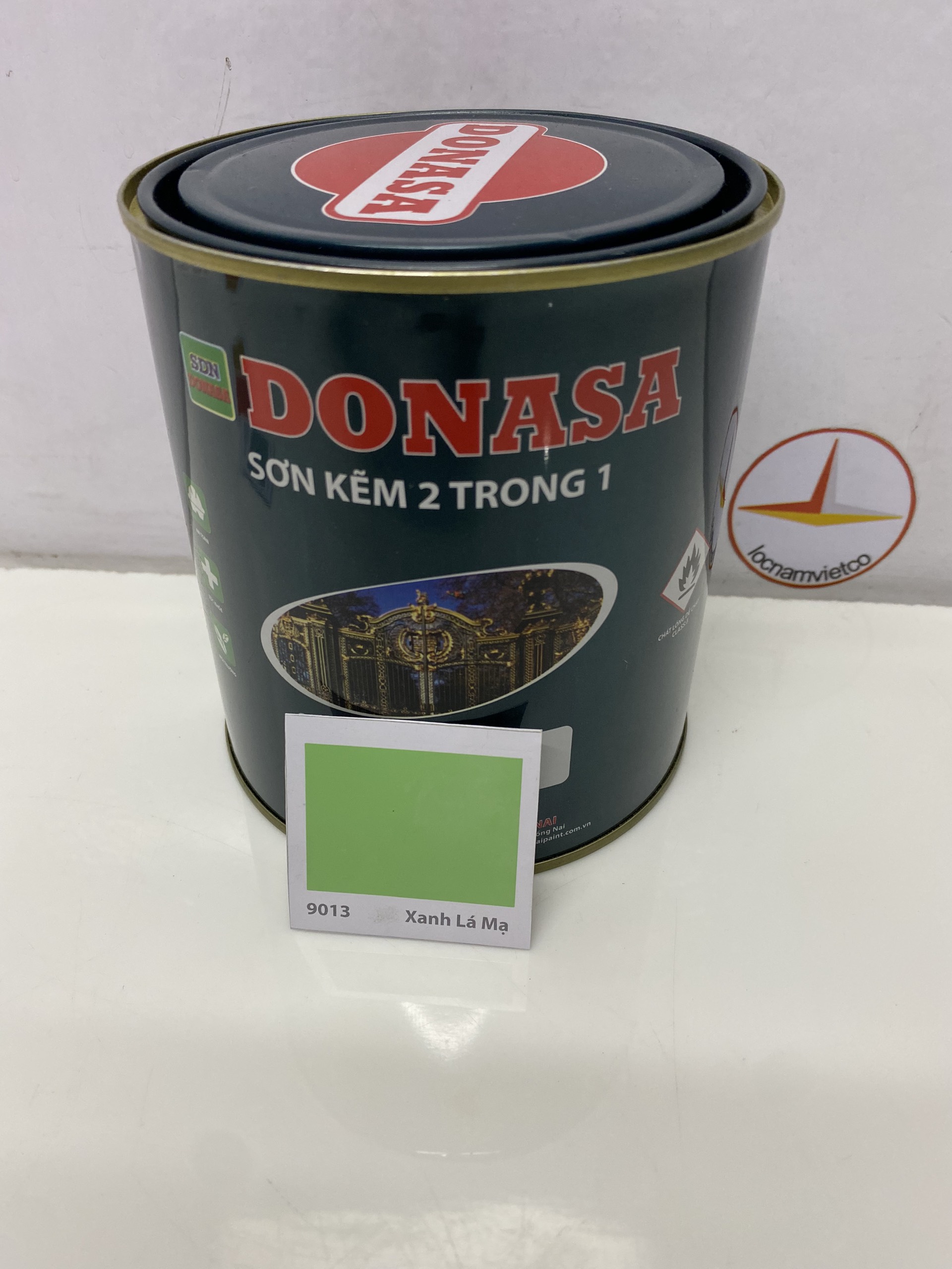 Sơn Sắt Kẽm Donasa 2 trong 1 màu DAF 9013 Xanh lá mạ