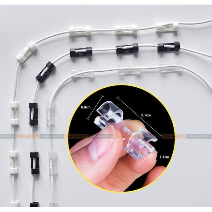 Nẹp Cố Định Dây Điện Kẹp Giữ Cáp Sạc Nẹp Dây Điện Chống Rối Dán Tường