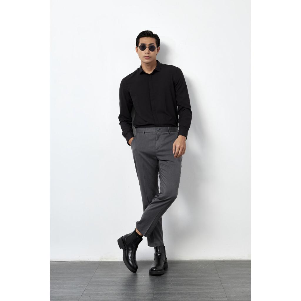 Quần Vải Nam Form Slim Crop vải mềm - 10F21PFO002CR1 | LASTORE MENSWEAR