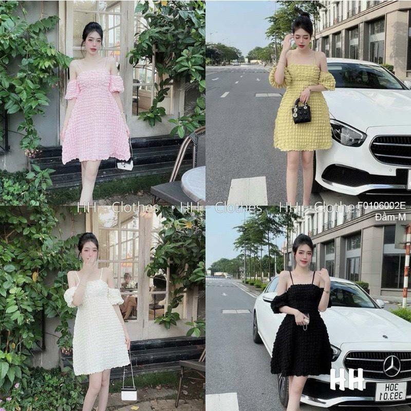 Đầm Thun Xốp Dáng Xòe Tiểu Thư Cách Điệu Thời Trang Thiết Kế Sang Trọng Cho Các Nàng