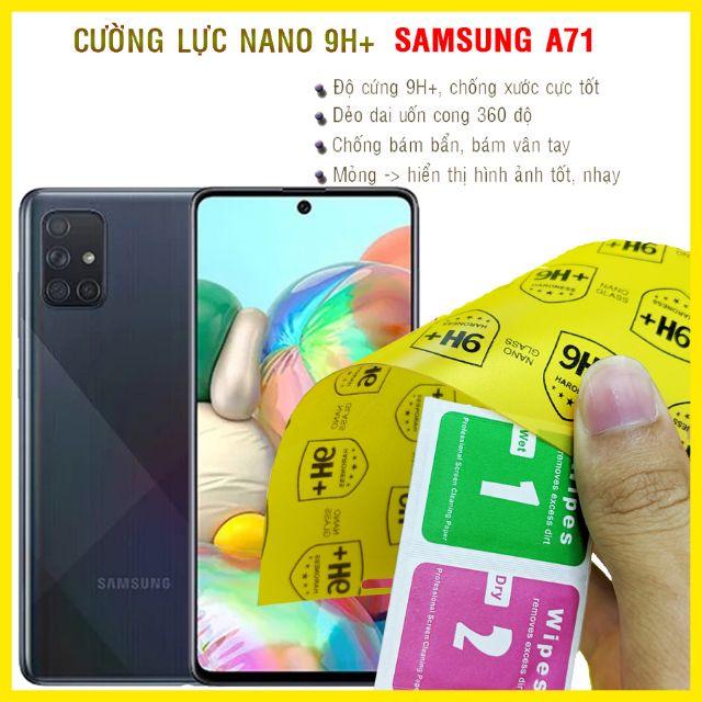 Dán cường lực dẻ nano 9H+ dành cho  Samsung Galaxy A71