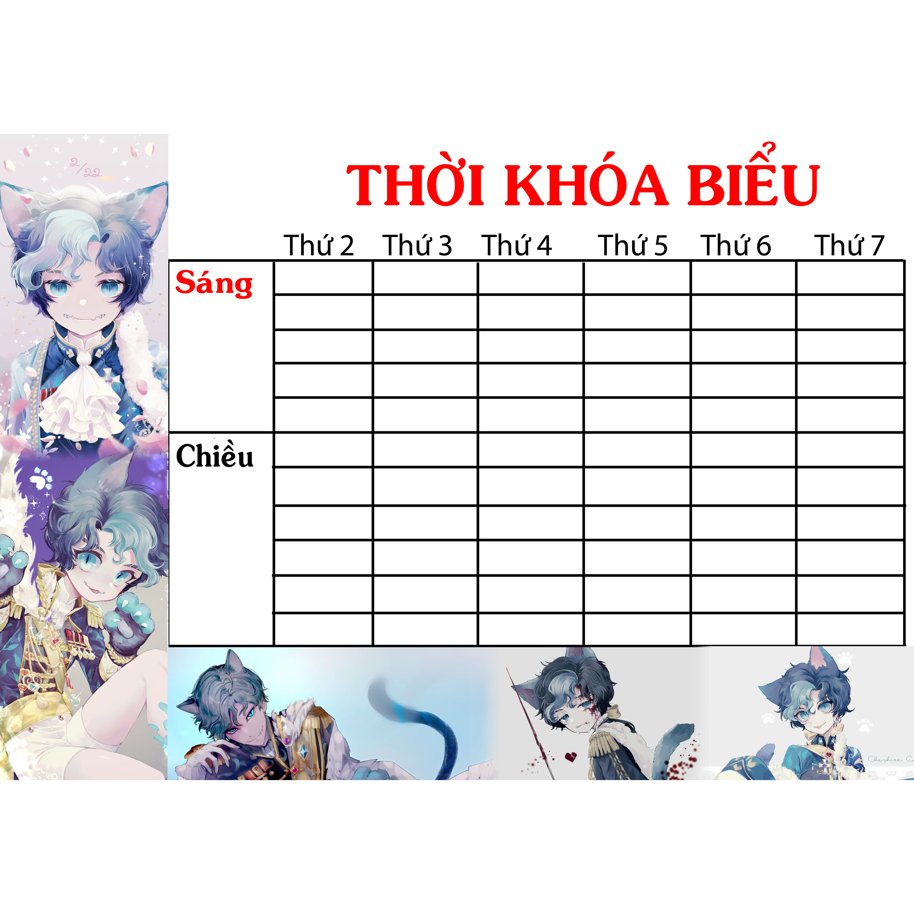 SET 3 THỜI KHOÁ BIỂU Identity V