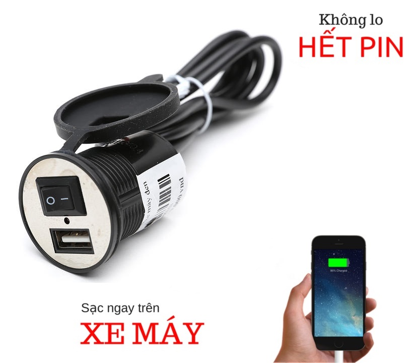 Sạc điện thoại trên xe máy  Cổng USB  Chính Hãng Suzuki