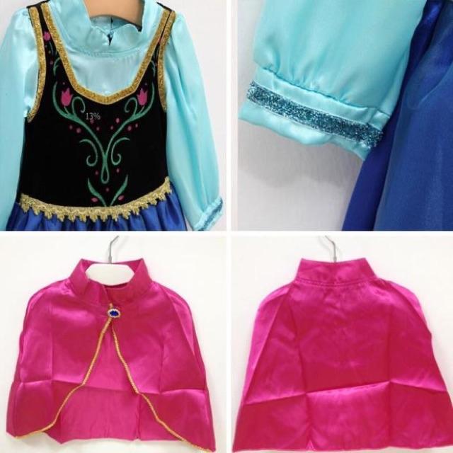 Đồ hoá trang Halloween cho bé gái - Đầm công chúa Anna Elsa Frozen dài tay dễ thương cho bé gái