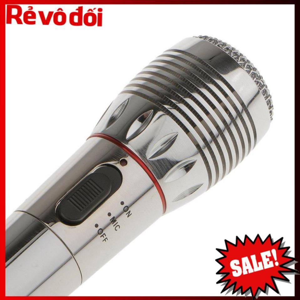 Micro karaoke không dây,  Free ship Mic hát karaoke không dây kết hợp có dây AK 308 cao cấp chống hú