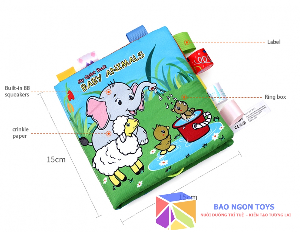 Đồ chơi Sách vải Farm Animal tương tác 2 chiều cho bé