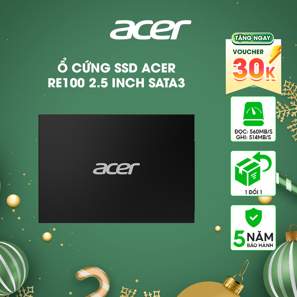 Ổ cứng SSD Acer RE100 2.5 inch SATA 3 tốc độ đọc 560MB/s 128GB/256GB/512GB - Hàng chính hãng bảo hành 5 năm