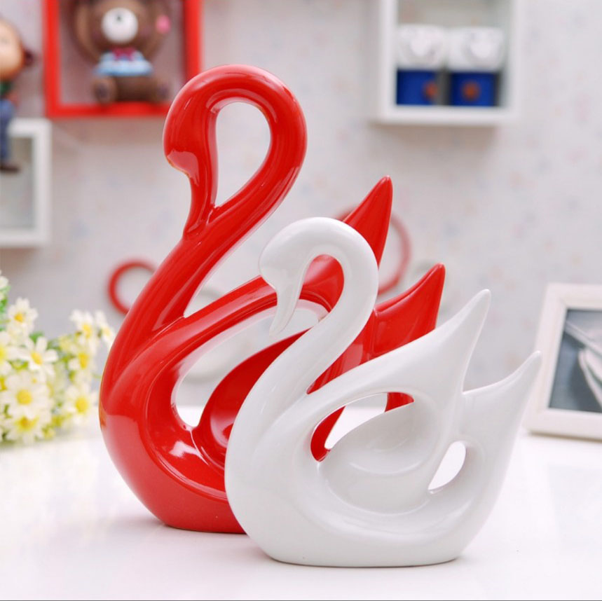 Cặp Thiên nga Trắng - Đỏ