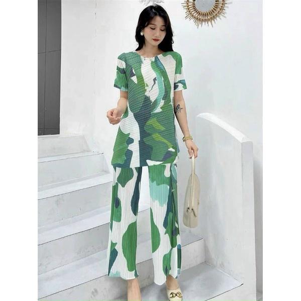 SÉT BỘ  NHÚN XANH LOANG