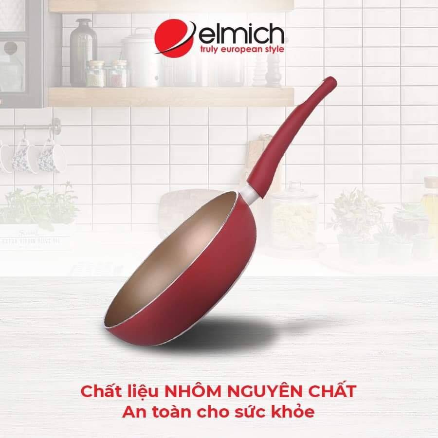 Chảo Chống Dính Sâu Lòng Cao Cấp Đáy Từ Elmich size 20/24/26/28cm Hàng Chính Hãng