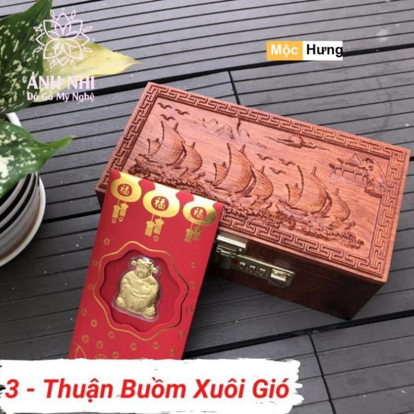 Thuận Buồm Xuôi Gió - Hộp Tiết Kiệm - Gỗ Hương 100%