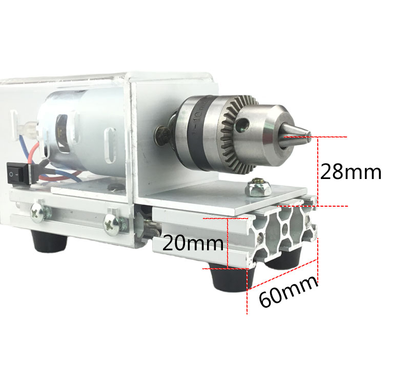 Máy tiện hạt chuỗi mini 2 motor kiêm khoan mài khắc đa năng