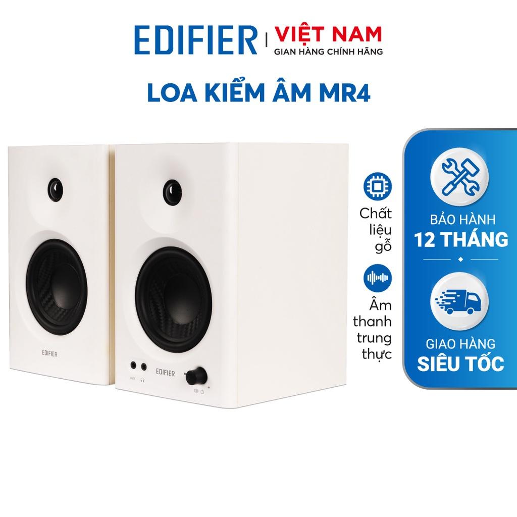 Bộ loa kiểm tâm EDIFIER MR4 Công suất 42W, Vỏ gỗ chống dội âm - Tweeter vòm 1 inch, âm thanh siêu trầm - Hàng Chính Hãng - Bảo Hành 12 Tháng