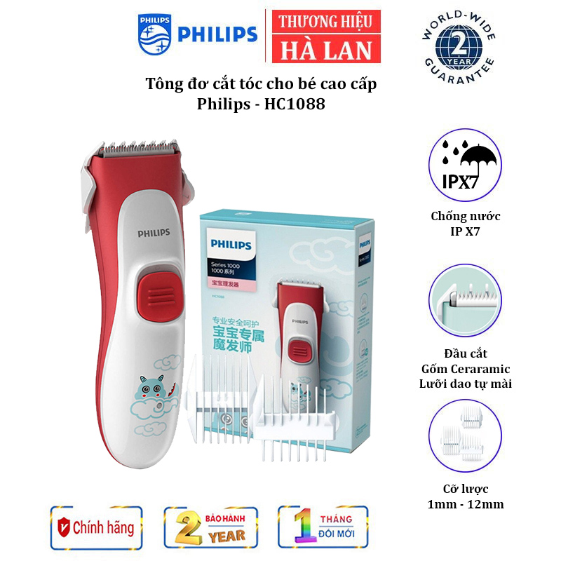 Tông đơ cắt tóc cho bé nhãn hiệu Philips HC1088 Bảo hành chính hãng 24 tháng-hàng chính hãng