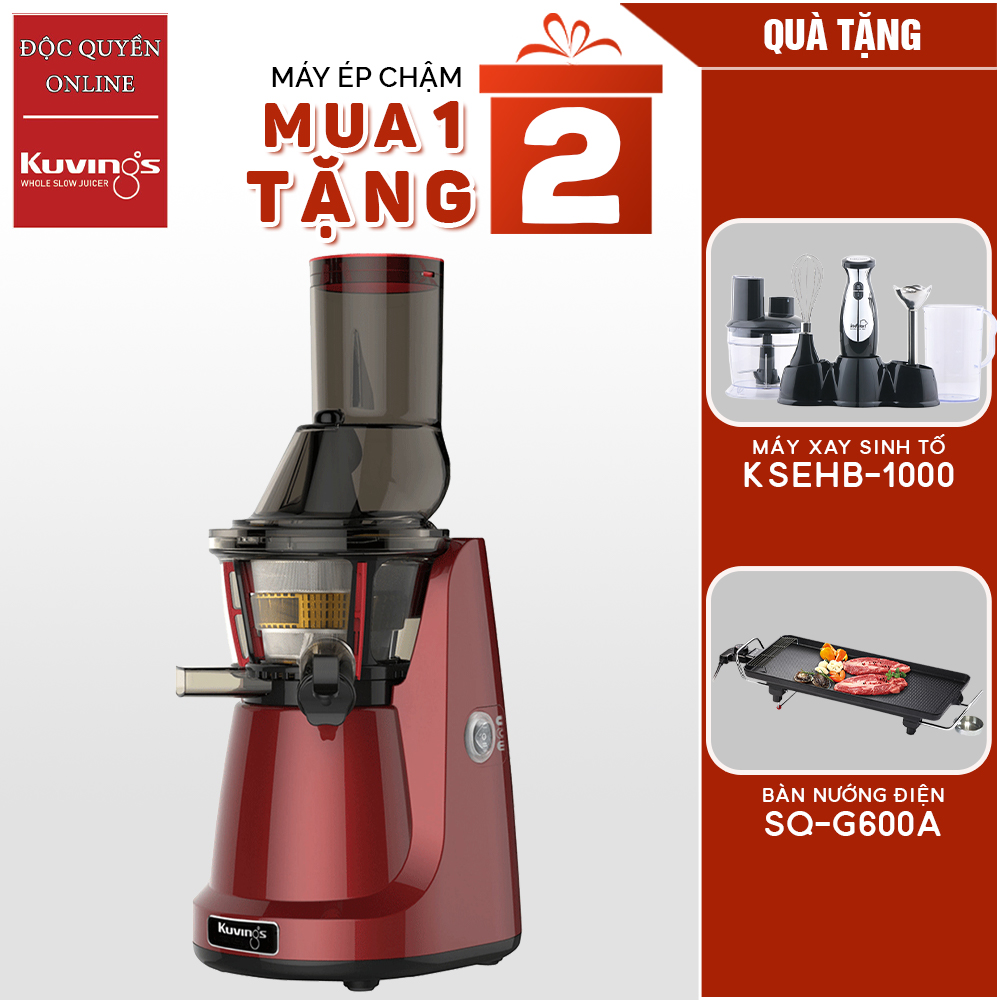 Máy ép chậm Kuvings NS-321CBM2 - Tặng Máy xay sinh tố Koshstar KSEHB-1000 + Bàn nướng Tiger Queen SQ-G600A - Hàng chính hãng