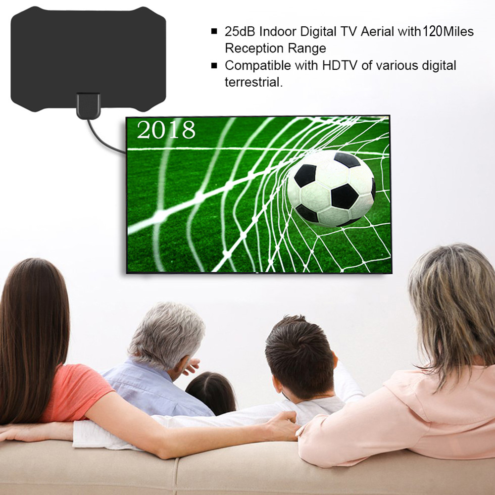 Ăng-Ten Ti Vi Kỹ Thuật Số HDTV023 25 DB Indoor AErial Digital HDTV 120 Dặm