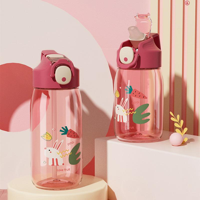 400Ml/550Ml Chất Lượng Cao Chất Liệu Tritan Trẻ Em Bình Nước Có Ống Hút Chống Rò Rỉ Không Chứa BPA Bền nhựa Bình Tập Uống