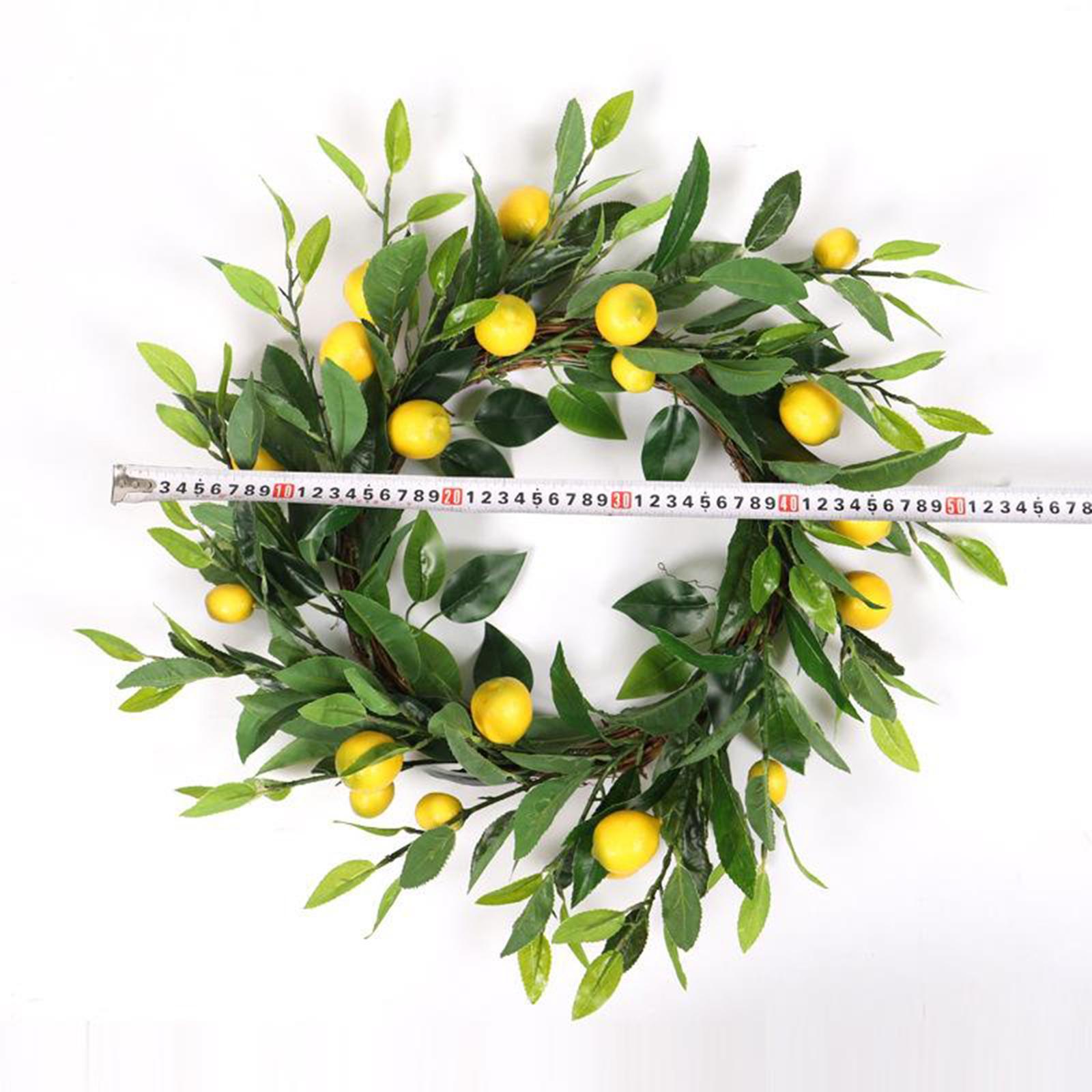 Artificial Wreath Green Leaf Front Door Balcony Dining Table Garland