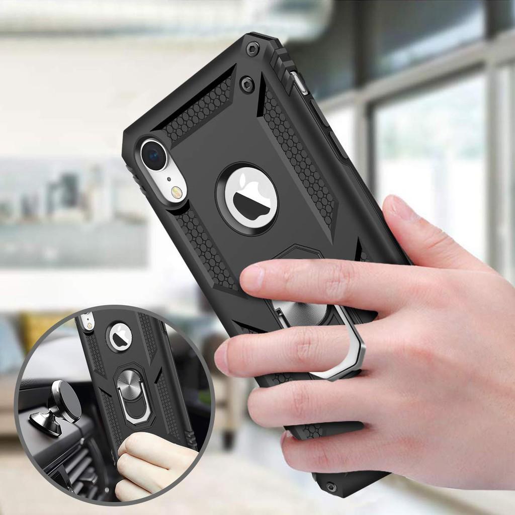 Ốp lưng cho Ốp lưng iPhone XR chống sốc 2 lớp kèm nhẫn iring làm giá đỡ