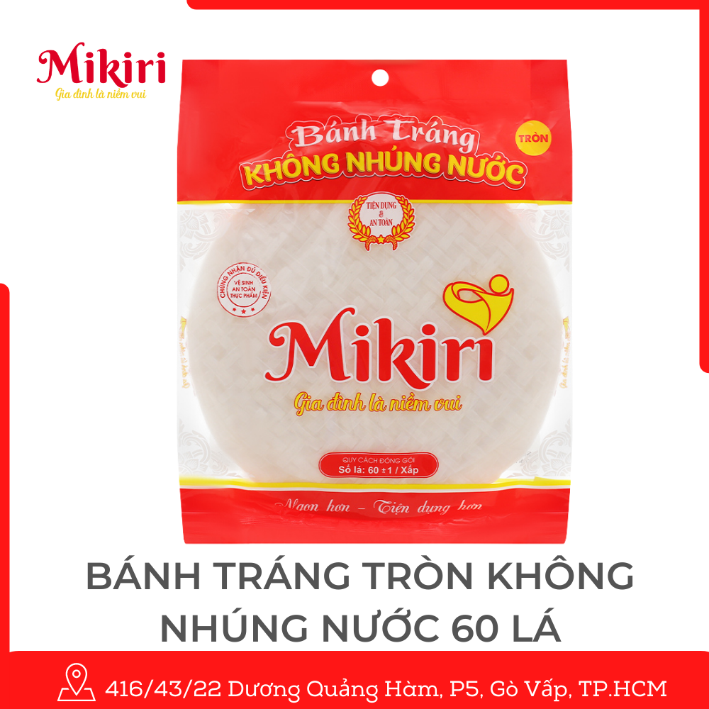 Combo 2 xấp bánh tráng tròn không nhúng nước Mikiri cao cấp