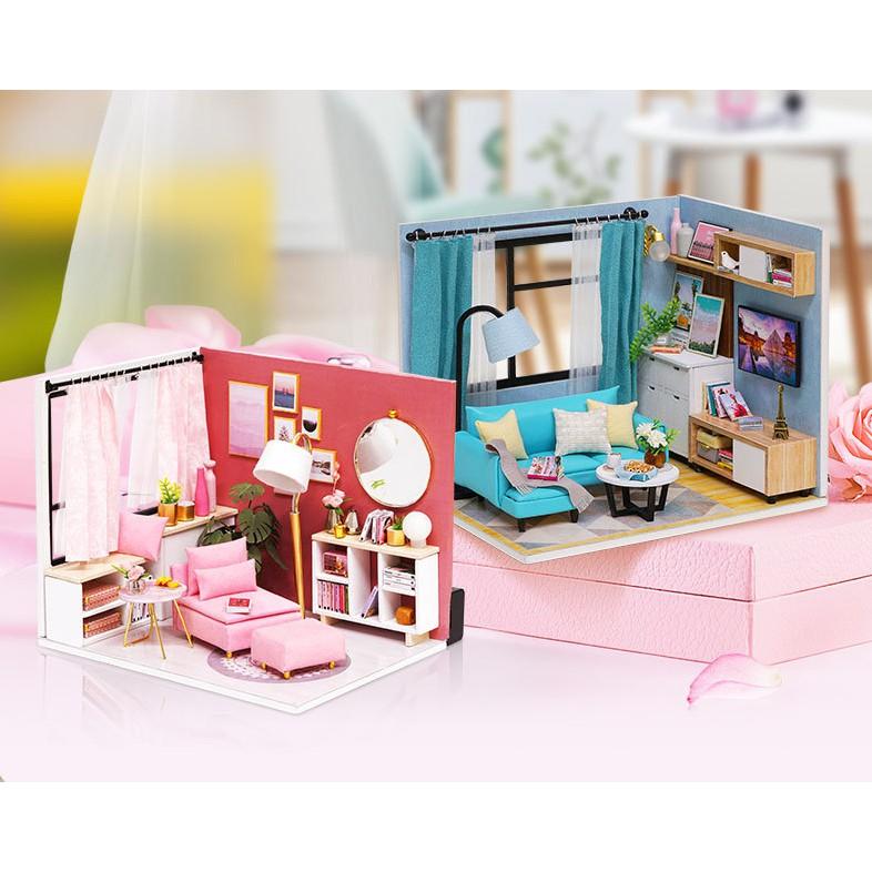 Bộ lắp ghép nhà búp bê - Căn phòng nghỉ ngơi Happy Time