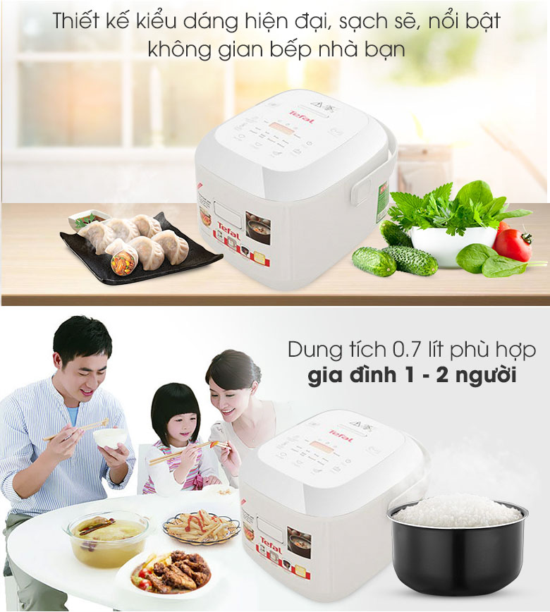 Nồi cơm điện cao tần mini 0.7L RK604165 - Hàng chính hãng