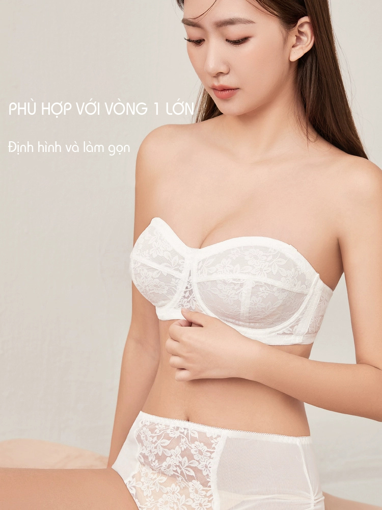 Áo Lót Nữ Ren Mềm Không Dây Không Đệm Có Gọng Chống Tụt Hàng Loại 1 B226