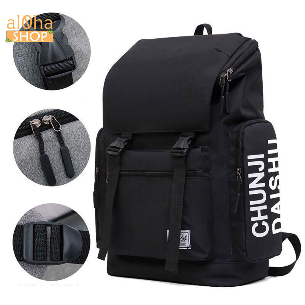 Cặp sách Ulzzang B0208 - Balo BIG SIZE vải oxford thô đi học, đi làm, du lịch, đựng được laptop 15.6 inch Unisex nam nữ - al0ha Shop