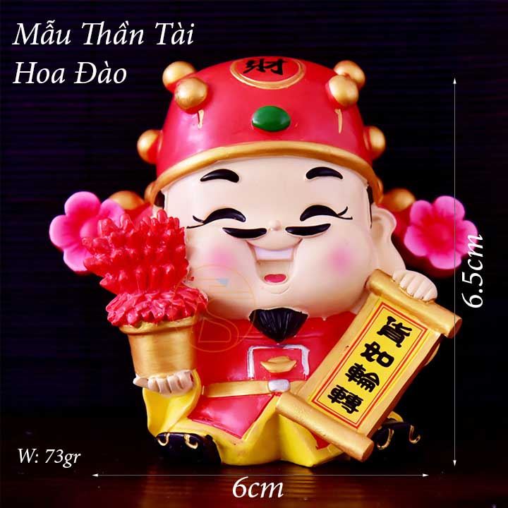 Tượng thần tài phong thủy may mắn dùng trang trí taplo xe hơi, bàn làm việc