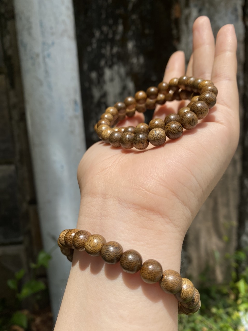 Vòng tay đơn trần hương tốc vườn 8mm