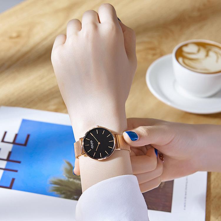 Đồng Hồ Nữ Chính Hãng Julius Star Cao Cấp Dây Kim Loại Chống Nước Kính Sapphire Chống Xước Đường Kính 32mm JS-027C