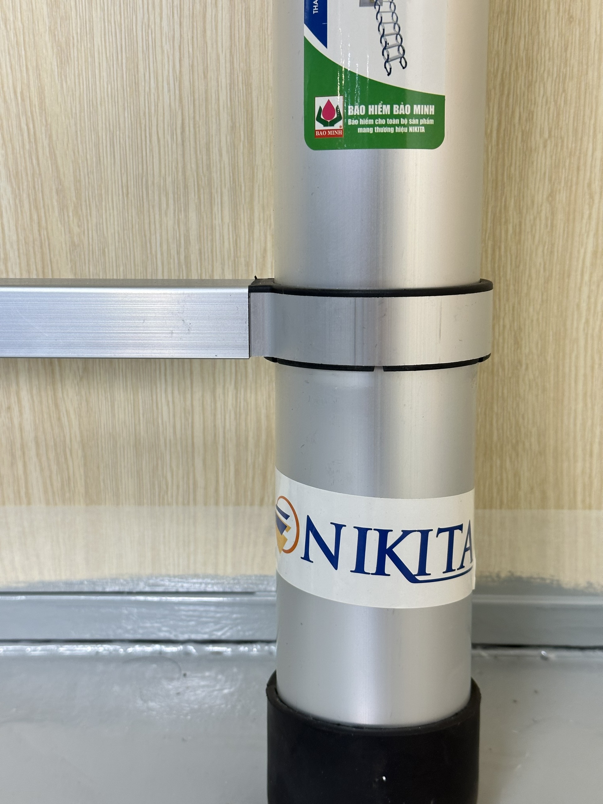 Thang Nhôm Rút Đơn - Đai Bọc Nhôm NIKITA - Nút Khoá Tự Động - Nhôm 6063 chuyên dụng, cứng cáp, chắc chắc, không gỉ