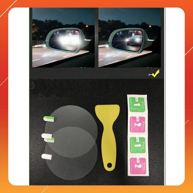 Hot Miếng dán chống đọng nước chống chói gương chiếu hậu ô tô 10cm bộ 2 miếng Sky Life