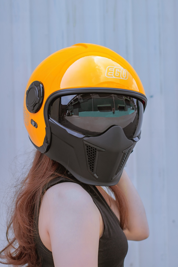 Mũ Bảo Hiểm Nguyên Đầu Đa Năng EGO E-5 - kèm mặt nạ