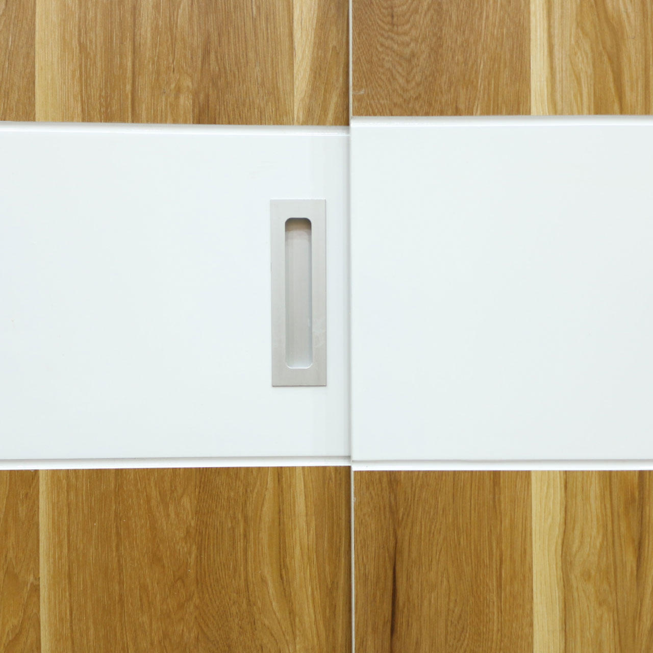 Tủ Áo Cửa Lùa 1m6X2m Gỗ MDF Melamine Màu Vân Sọc Vàng Chỉ Trắng Viva